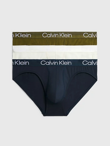  3 PACK MODERN STRUCTURE HIP BRIEF - GREY/OLIVE/BLUEBERRY (GY0)