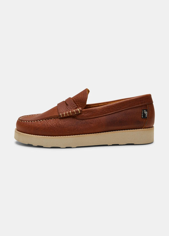 RUDY EVA SOLE PENNY LOAFER CHESTNUT