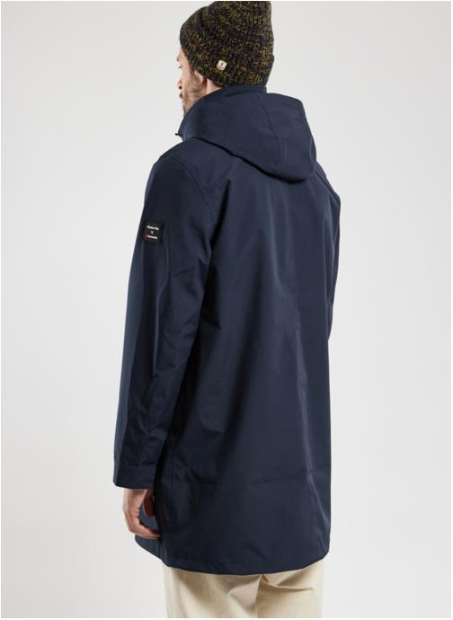 72020 WATER REPELLENT HOODED RAIN COAT NAVY