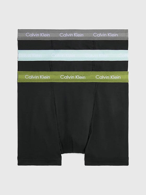 3 PACK STRETCH COTTON TRUNK - OLIVE/BROC/GREY (H5N)