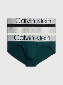  3 PACK STEEL COTTON HIP BRIEF - BLACK/PONDEROSA/SPRINGONION (C7U)