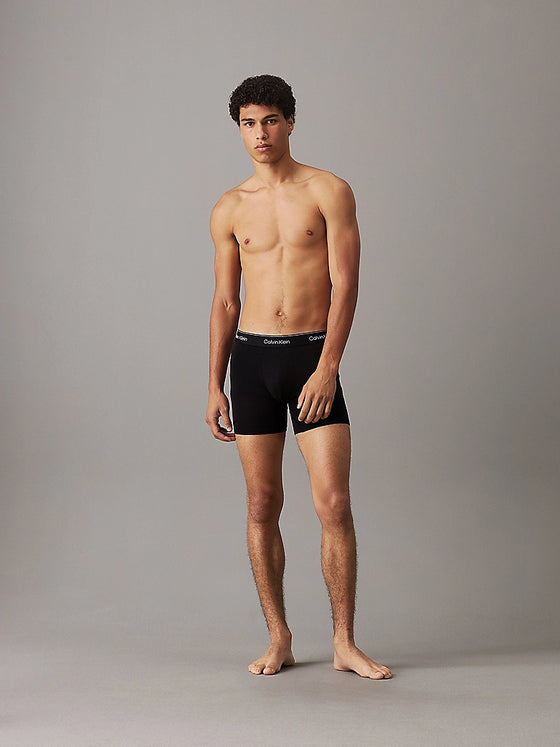 3 PACK MODERN COTTON BOXER BRIEF 3964 - TRIPLE BLACK (TM6)