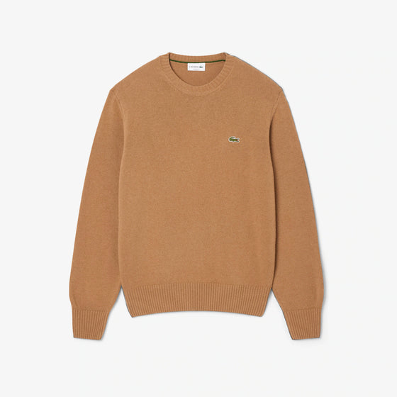 WOOL CREW NECK KNIT TAN (TUY)