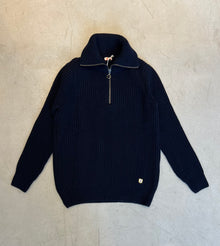  79502 REX SWEATER ZIP NAVIRE NAVY