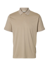 FAVE SS POLO OATMEAL BUTTON