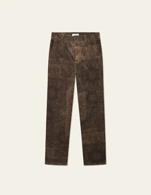  KODY CORDUROY PANTS TEAK AOP