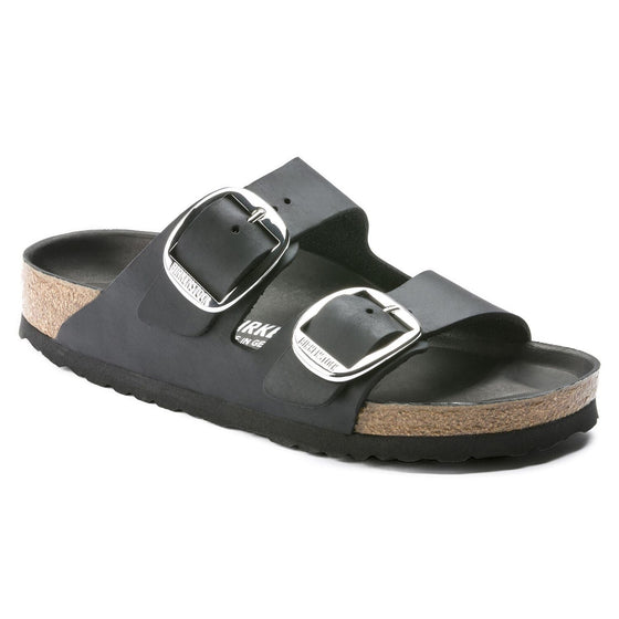 ARIZONA BIG BUCKLE OILED LEATHER BLACK SILVER 🩶