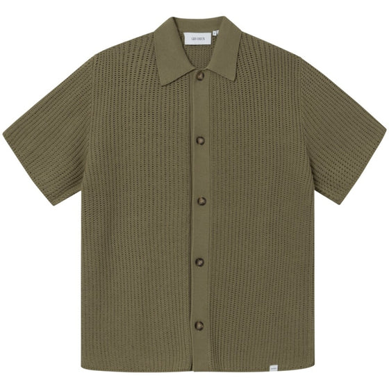GUSTAVO SS KNITTED SHIRT SURPLUS GREEN