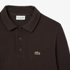 SH5781 POLO COLLAR RIBBED SWEATSHIRT DARK BROWN