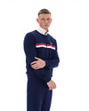 ENRICO TRACK JACKET NAVY / GARDENIA 410