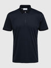 FAVE ZIP COLLAR S/S POLO SKY CAPTAIN