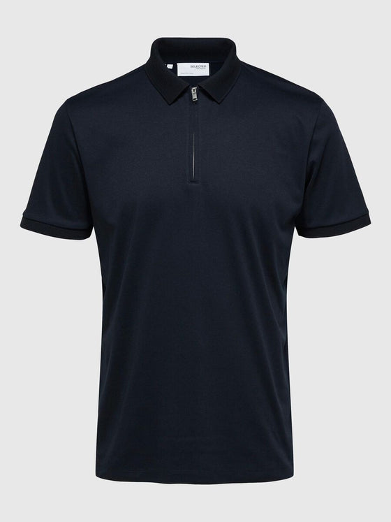 FAVE ZIP COLLAR S/S POLO SKY CAPTAIN