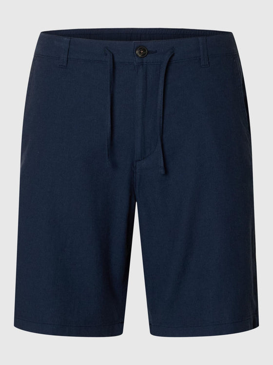 BRODY LINEN SHORTS DARK SAPPHIRE