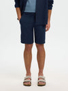 BRODY LINEN SHORTS DARK SAPPHIRE