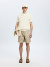 TELLER SS KNITTED POLO EGRET