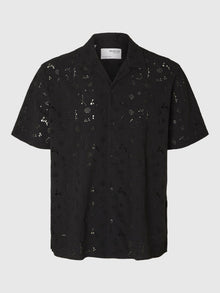  RELAX JAX BRODERIE SS SHIRT BLACK