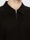 PLISSE 1/2 ZIP POLO BLACK