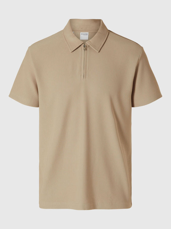 PLISSE 1/2 ZIP POLO CASHMERE