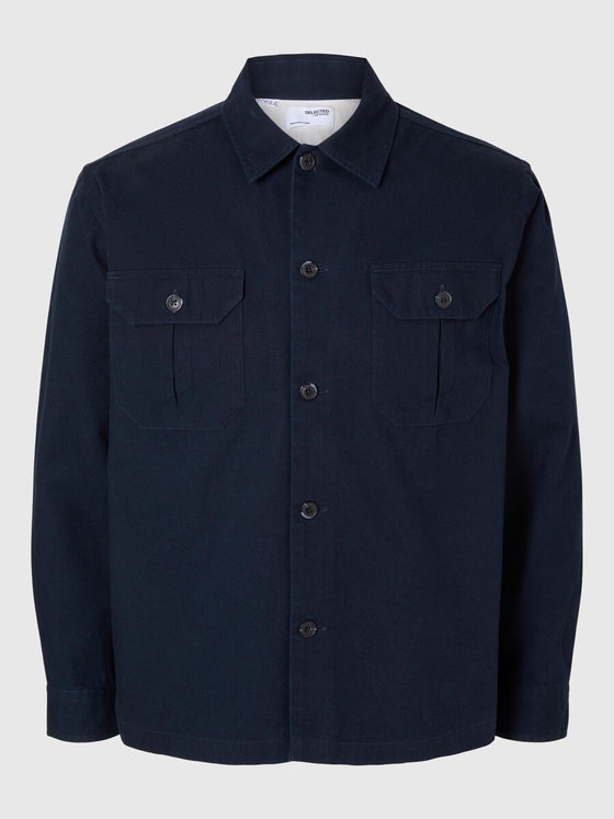 CANVAS WORKWEAR OVERSHIRT SKY CAPTAIN