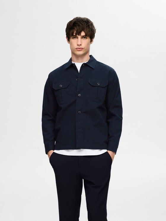 CANVAS WORKWEAR OVERSHIRT SKY CAPTAIN