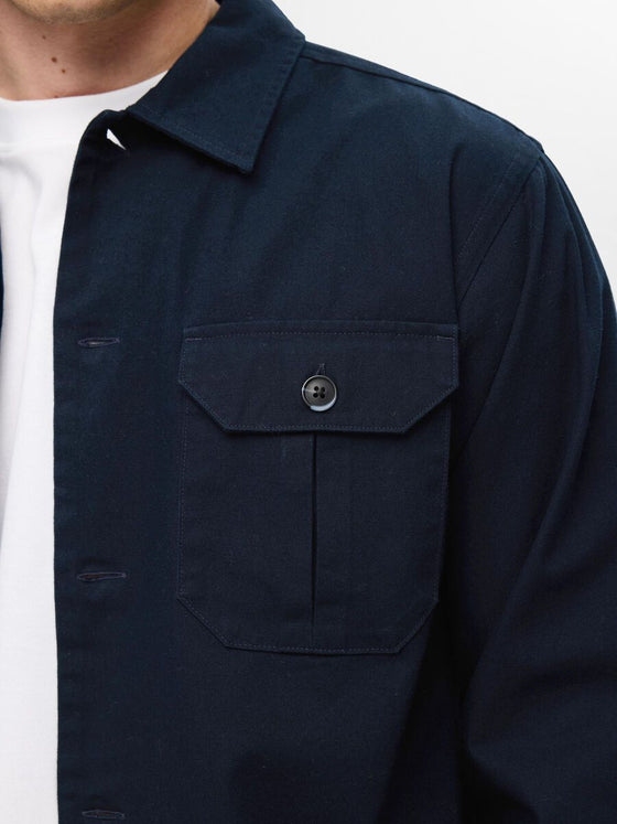 CANVAS WORKWEAR OVERSHIRT SKY CAPTAIN