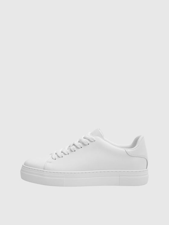 DAVID CHUNKY LEATHER TRAINER WHITE