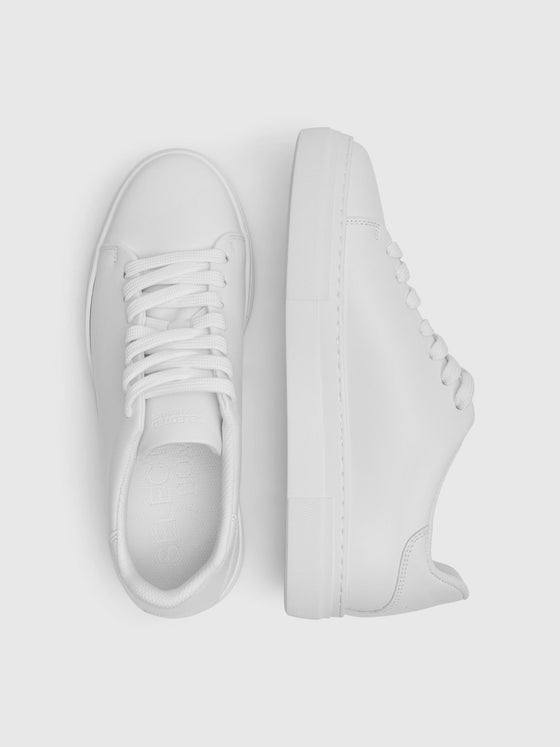 DAVID CHUNKY LEATHER TRAINER WHITE