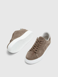 DAVID CHUNKY SUEDE TRAINER GRIEGE