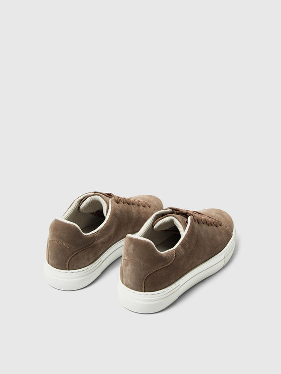 DAVID CHUNKY SUEDE TRAINER ALMONDINE