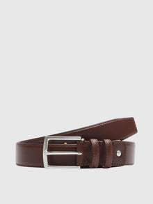  ASKEL LEATHER BELT RUSTIC BROWN