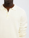 DANE LS KNITTED POLO EGRET
