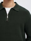 TELLER 1/2 ZIP POLO LS DEEP FOREST