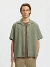 CASPER CLAY LINEN SHIRT VETIVER