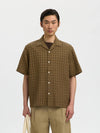MONTY TEXTURE SHIRT CHOCOLATE CHIP