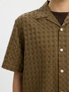 MONTY TEXTURE SHIRT CHOCOLATE CHIP