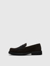 HUGO SUEDE PENNY LOAFER DEMITASSE