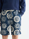 SUN PRINT SWIM SHORTS SUN CAPTAIN BLUE
