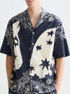 HORSE BANDANA SHIRT DRESS BLUE