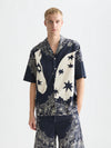 HORSE BANDANA SHIRT DRESS BLUE