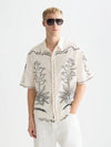 EMBROIDERED PLANT SS SHIRT EGGNOG