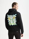 WIDE ASLEEP FLOWER HOODIE BLACK