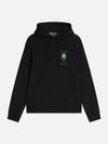 WIDE ASLEEP FLOWER HOODIE BLACK
