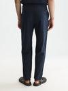 CRINKLED CHINO TROUSER NAVY