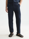 CRINKLED CHINO TROUSER NAVY