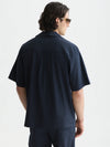 CRINKLED SHIRT NAVY