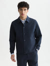 CRINKLED COACH JACKET NAVY