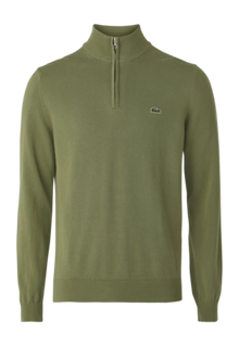  AH1980 COTTON 1/4 ZIP KNIT KHAKI (BMY)