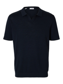  MATTIS  LINEN BLEND SS POLO SKY CAPTAIN