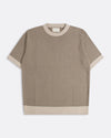 NEWPORT KNITTED T-SHIRT BROWN STRIPE