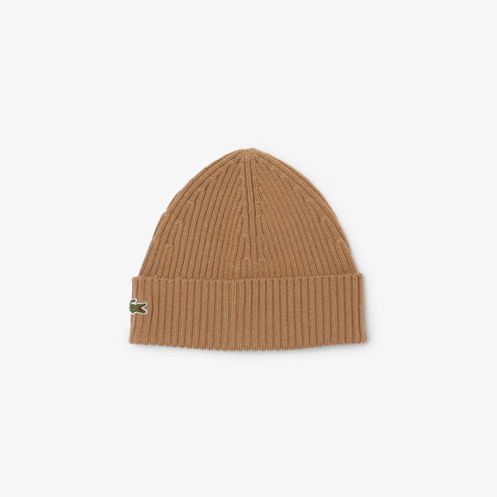 RIB KNIT BEANIE DATE BROWN (DPC)